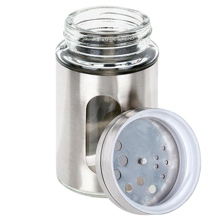 Excellent Houseware, pojemnik na przyprawy z sitkiem, szklany, 100 ml