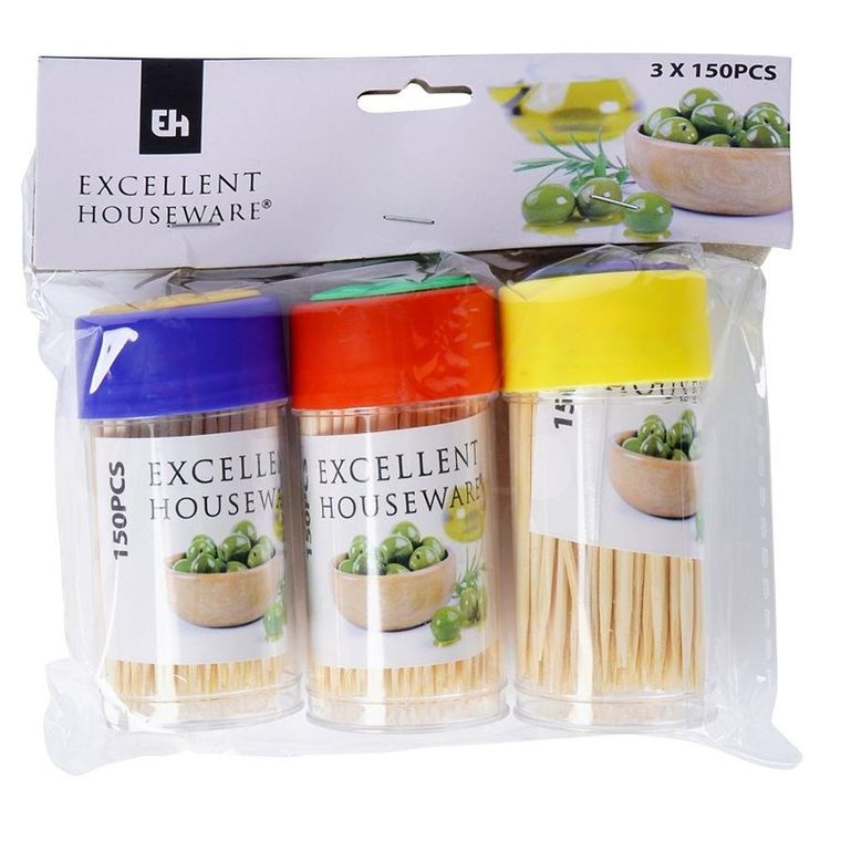 Excellent Houseware, wykałaczki bambusowe, 3-150 szt.
