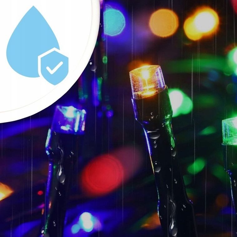 Extralink, lampki choinkowe, świąteczne, 10,5m, 100 LED, ciepłe, multikolor, na baterie