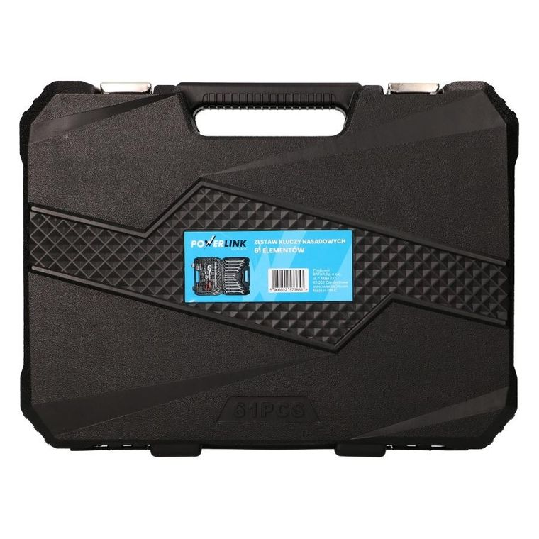 Extralink, Powerlink, zestaw narzędzi, klucze nasadowe, walizka, 61 elementów