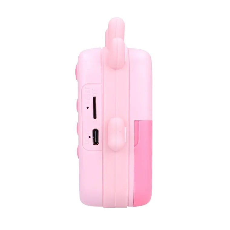 Extralink, zestaw: Jelonek, drukarka termiczna z aparatem, różowa + papier termiczny, 3 szt.