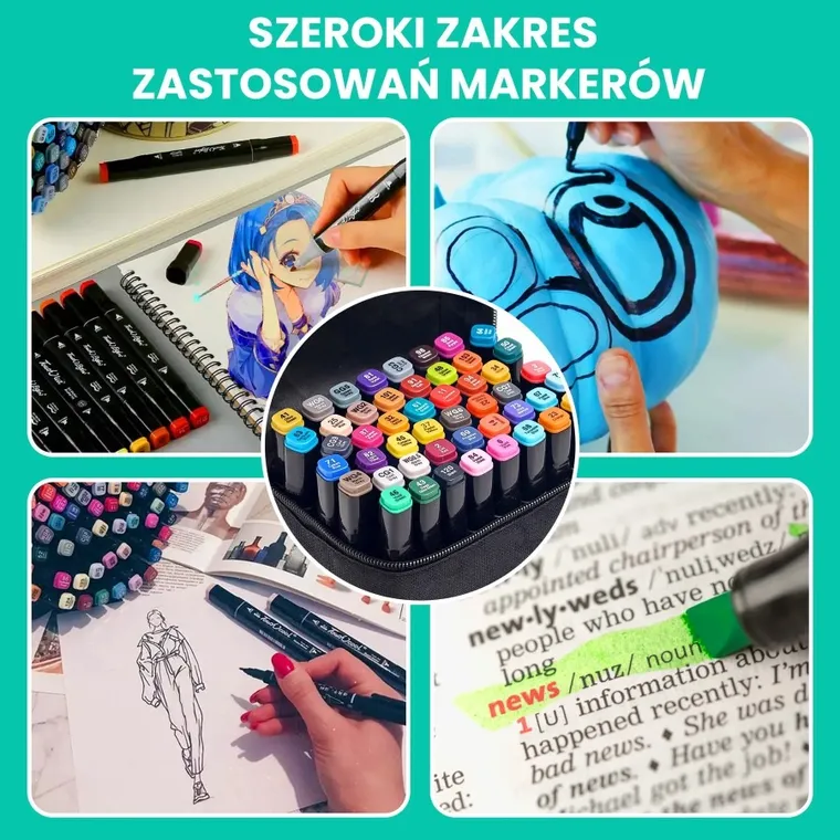 Extralink, zestaw markerów alkoholowych, 48 szt.