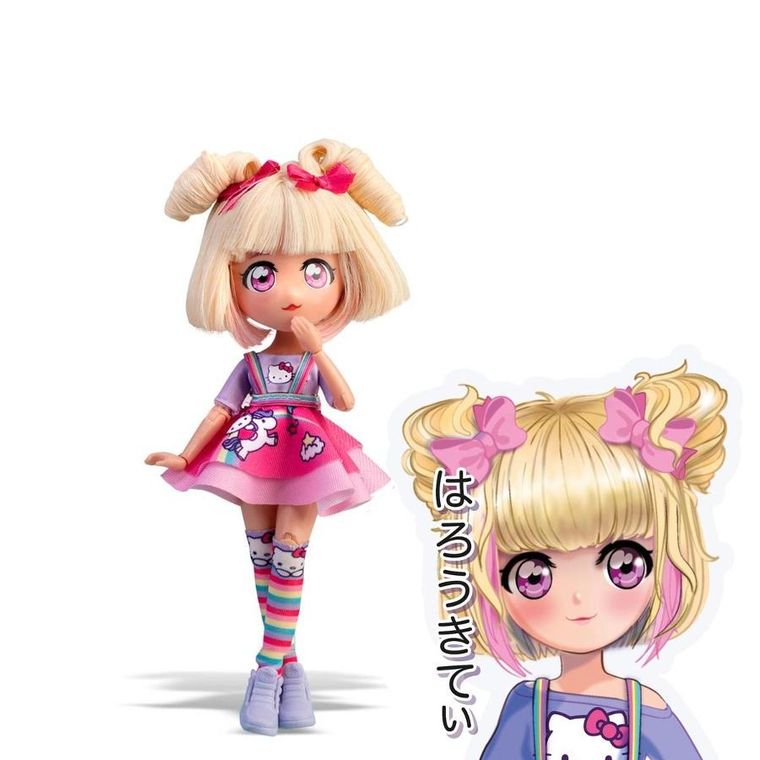 Famosa, Hello Kitty, lalka modowa, blond, 19,5 cm