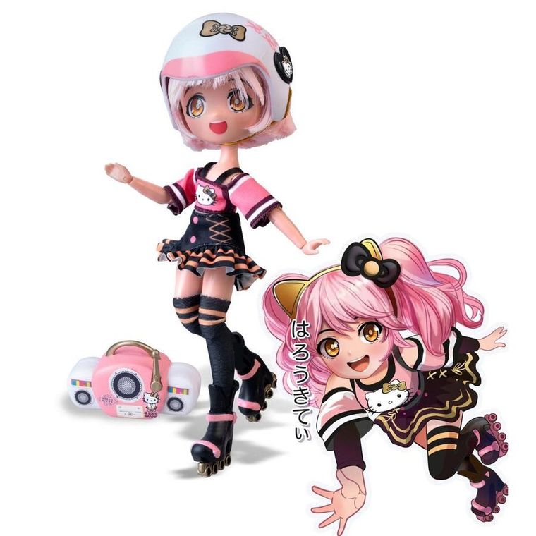 Famosa, Hello Kitty, lalka modowa, golden diva, 19,5 cm