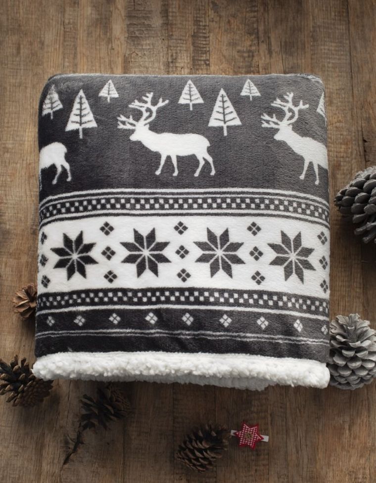 Faro, Saco, puszysty koc w worku prezentowym, popielaty, 127-152 cm