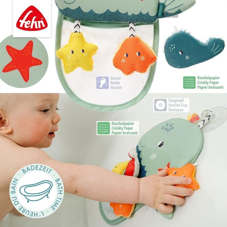 Fehn, Chlap i się baw, organizer z przyssawką na zabawki do kąpieli, wieloryb