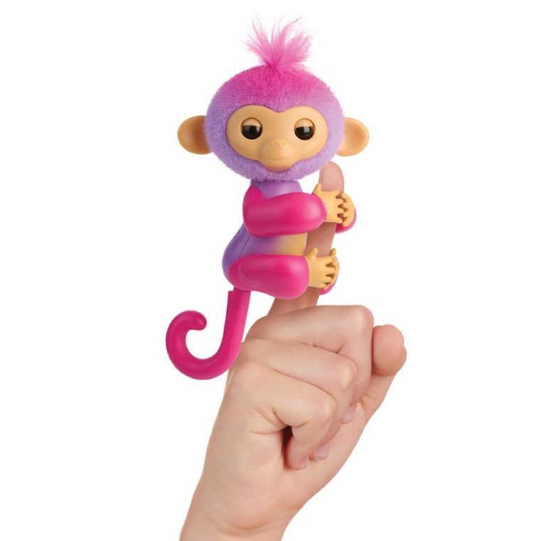 Fingerlings, Basic Monkey, Charli, małpka interaktywna, fioletowa