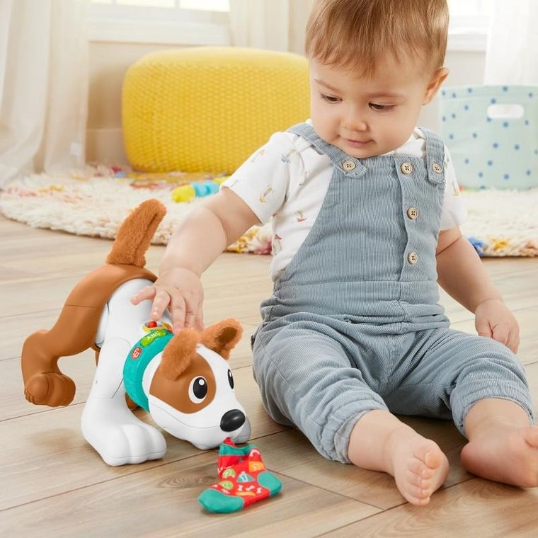 Fisher-Price, Edukacyjny piesek "Raczkuj ze mną", zabawka interaktywna