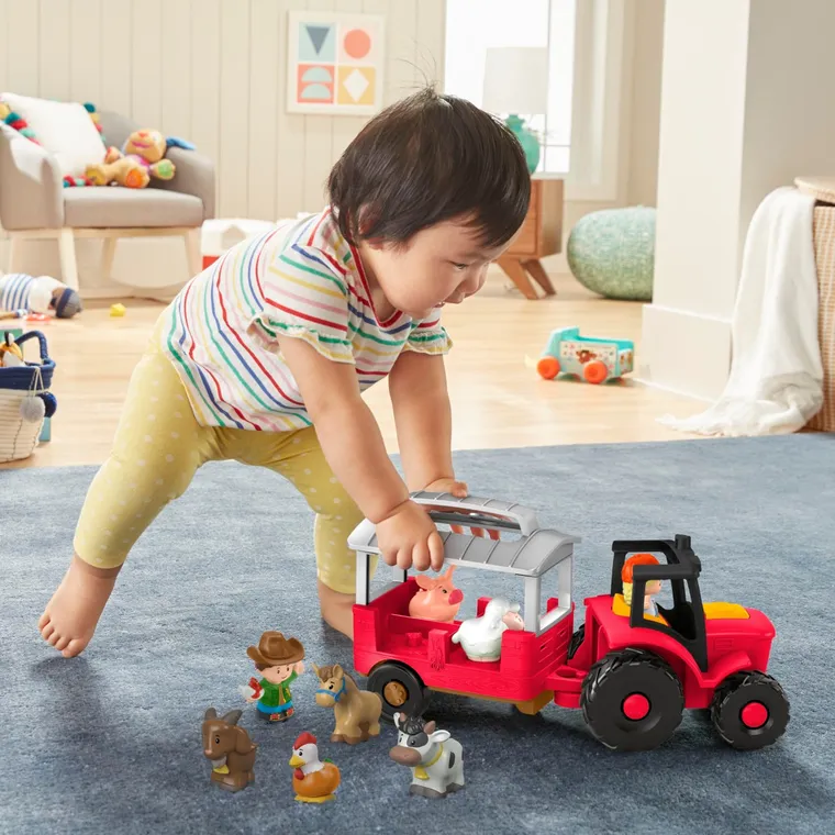 Fisher-Price, Little People, Traktor Opieka nad zwierzątkami, zestaw do zabawy
