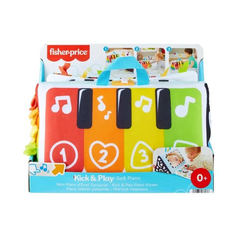 Fisher-Price, Miękkie pianinko „Baw się i kop”, zabawka niemowlęca