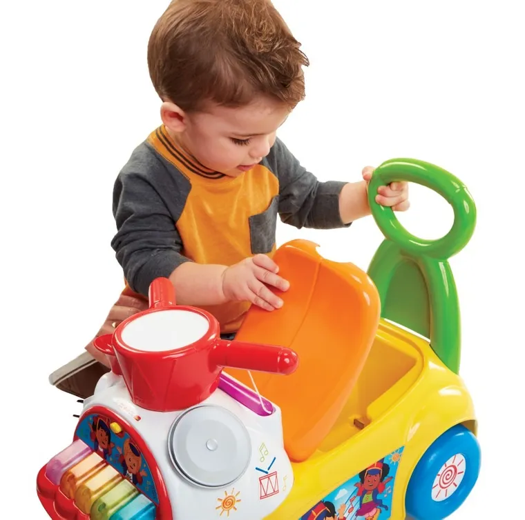 Fisher-Price, Muzyczna Parada, jeździk, żółty