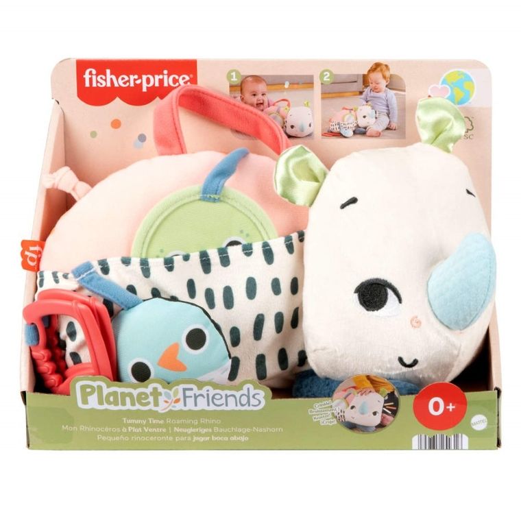 Fisher-Price, Planet Friends, Nosorożec aktywizujący, zabawka sensoryczna