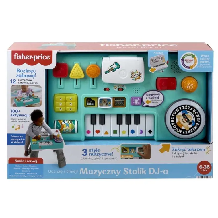Fisher-Price, Poziomy Nauki, Muzyczny Stolik DJ-a, zabawka edukacyjna