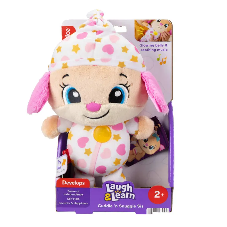 Fisher-Price, Siostrzyczka Szczeniaczka, Muzyczna Przytulanka-Utulanka, zabawka interaktywna