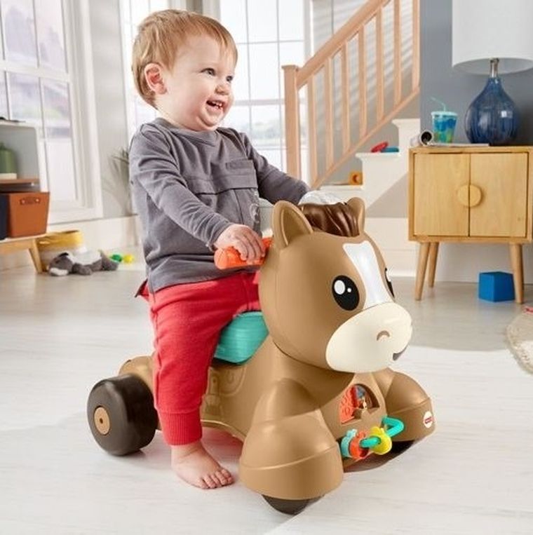 Fisher-Price, Spacerowy kucyk Pchacz-Jeździk, zabawka 3w1