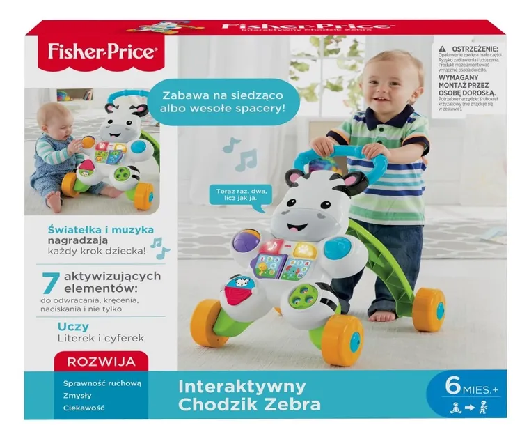 Fisher-Price, Zebra, interaktywny chodzik
