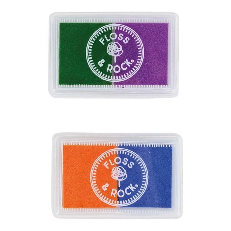 Floss & Rock, Dinozaury, zestaw kolorowych pieczątek i książeczka