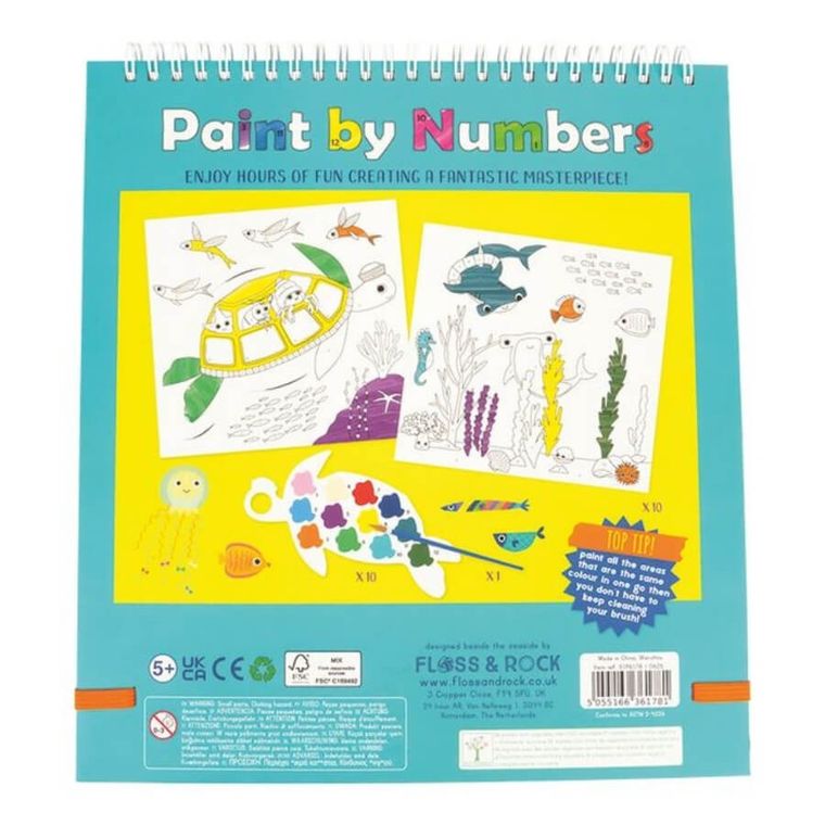 Floss & Rock, Ocean, maluj po numerach, zestaw z farbkami