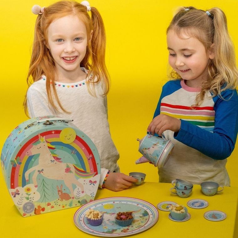 Floss & Rock, Tęczowe Wróżki, zestaw do herbaty z grającym czajniczkiem