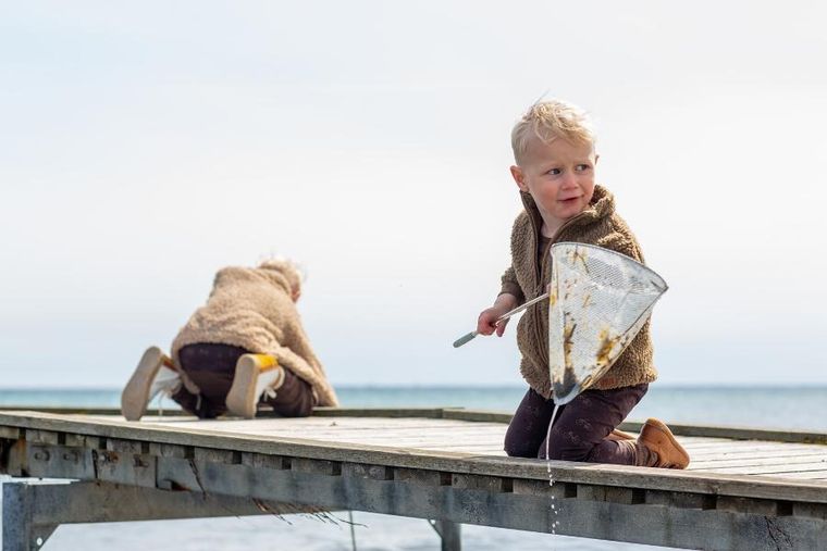 Follow the duck, siatka teleskopowa, purpurowa