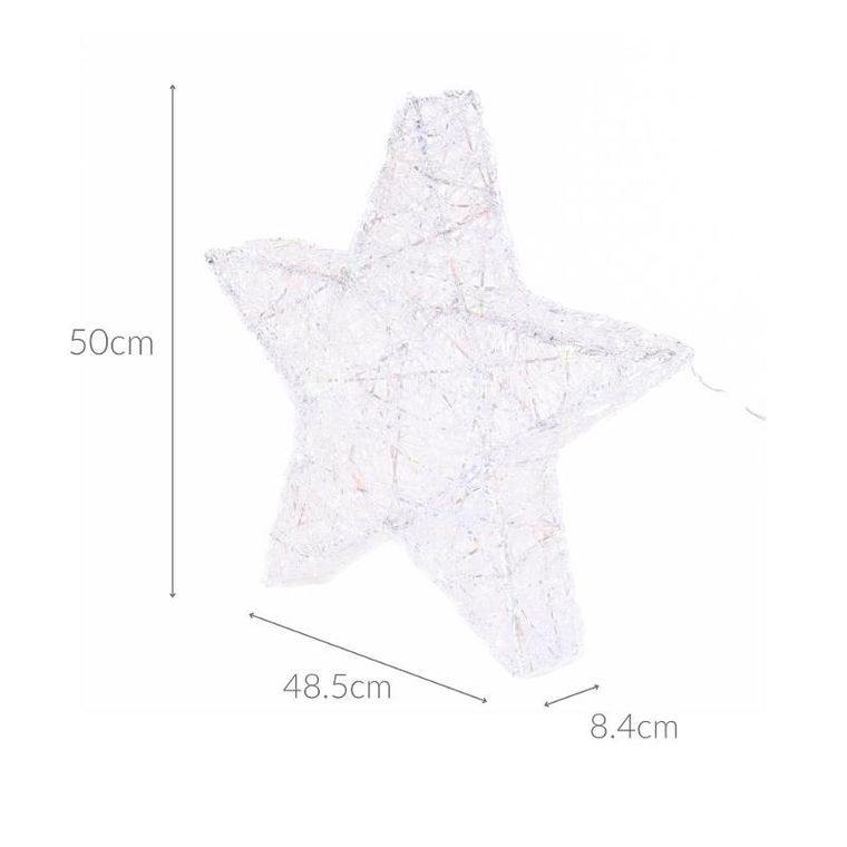 Fééric Lights And Christmas, ozdobna gwiazda z oświetleniem LED, 50 cm