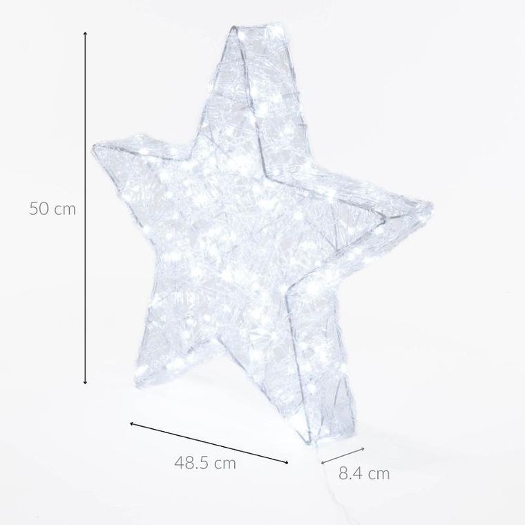 Fééric Lights And Christmas, świecąca dekoracja świąteczna, gwiazda, 50 cm
