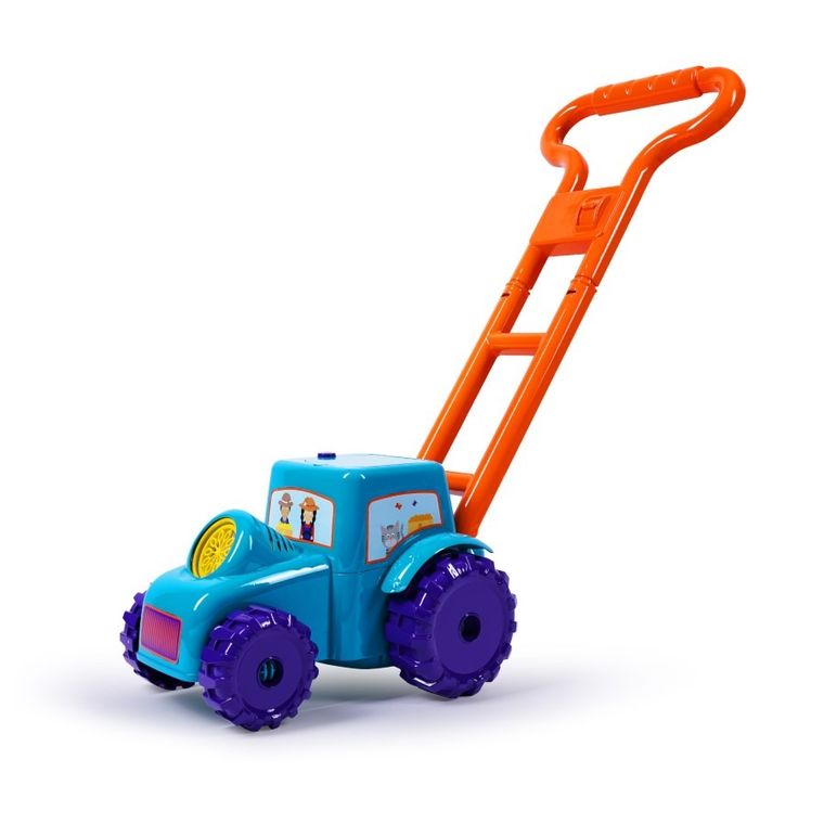 Fru Blu, traktor do pchania, maszyna do robienia baniek mydlanych, zestaw z płynem, 0,4l