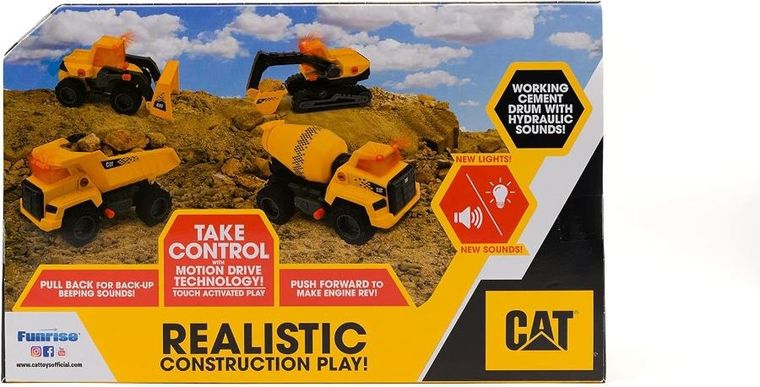 Funrise Toys, CAT, betoniarka, interaktywny pojazd budowlany