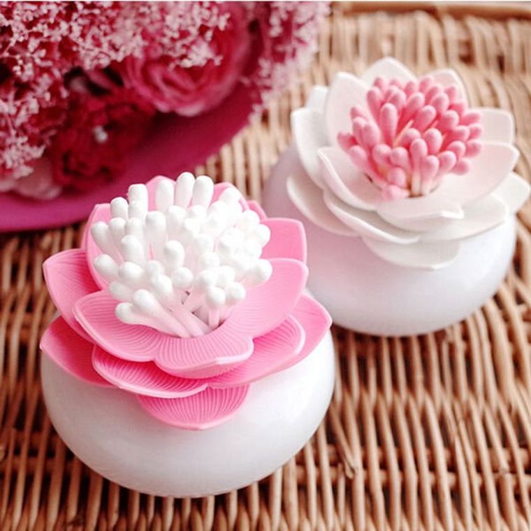 Gadget Master, lotos, pojemnik na pałeczki i wykałaczki, różowy