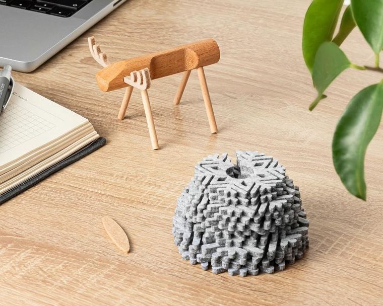 Gadget Master, podkładki filcowe, Łoś, szare, 12 szt.