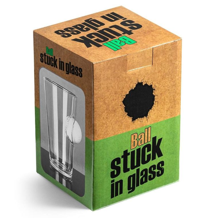 Gadget Master, szklanka, piłka golfowa uwięziona w szkle