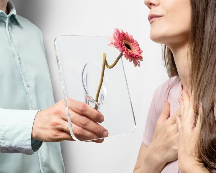 Gadget Master, wazon, kwiatowa ramka, przeźroczysty