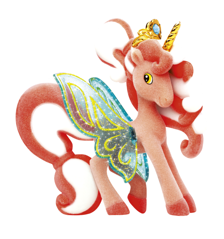 Galupy, Skrzydlate Jednorożce, brokatowa figurka z kryształkiem Swarovskiego, 1 szt.