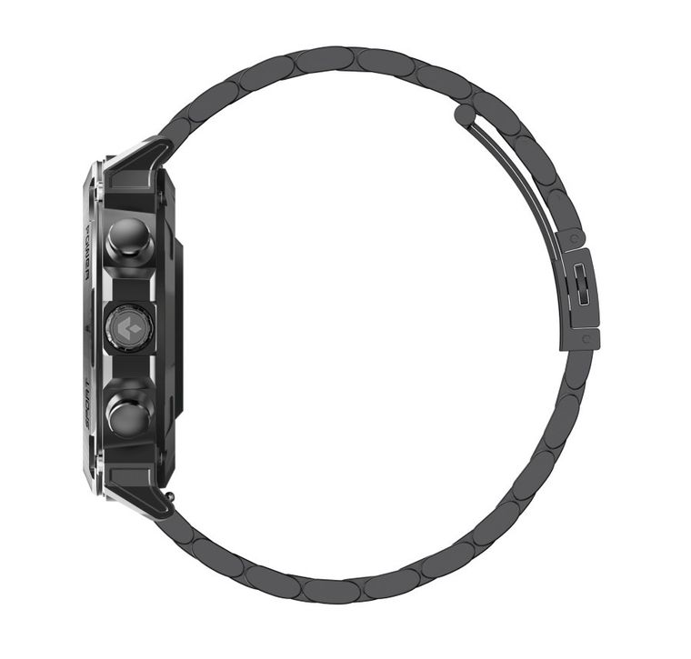 Garett, Atom, smartwatch czarny stalowy