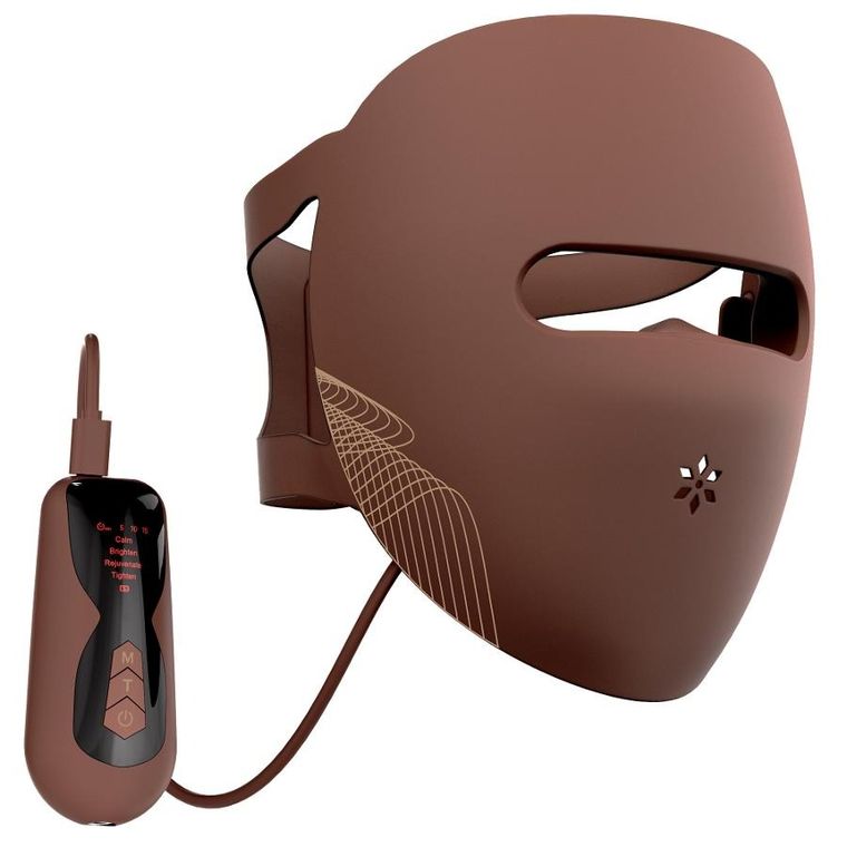 Garett Beauty, Skin Ritual Face&Neck, maska LED do twarzy i szyi, brązowy