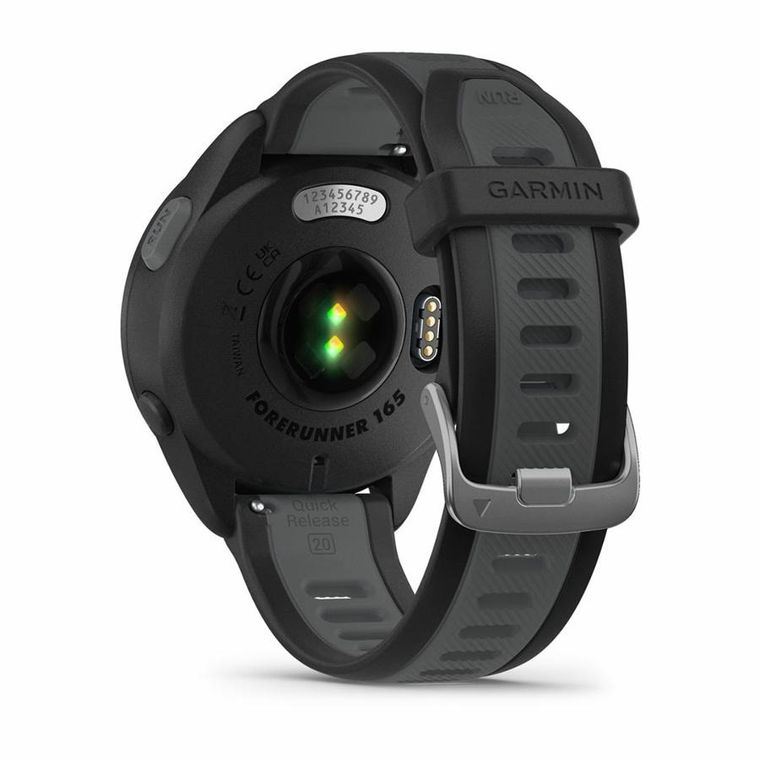 Garmin, Forerunner 165 Music, zegarek sportowy, amoled, 43 mm, czarno-szary