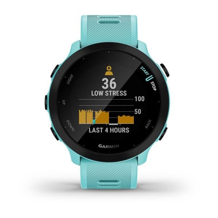Garmin, Forerunner 55, zegarek, turkusowy, 42 mm