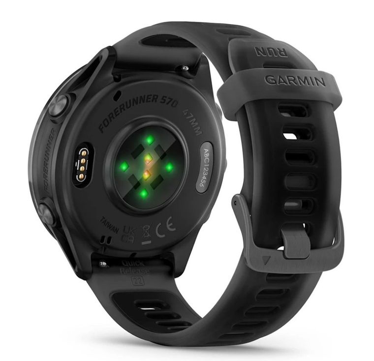 Garmin, Forerunner 570 AMOLED, zegarek, 47 mm, czarny