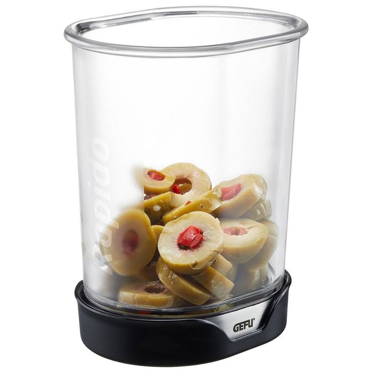 Gefu, krajalnica ręczna do warzyw i owoców z pojemnikiem