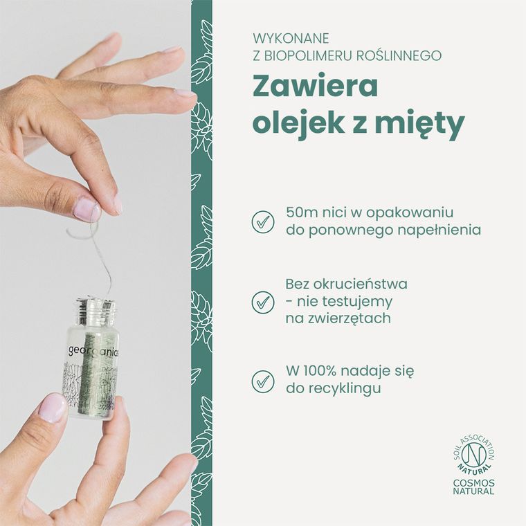 Georganics, Naturalna nić dentystyczna z kardamonem, 30 m