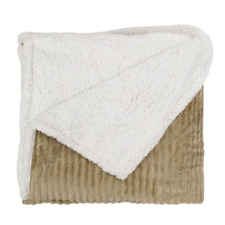 Giftdecor, koc dwustronny z barankiem, 130-170 cm