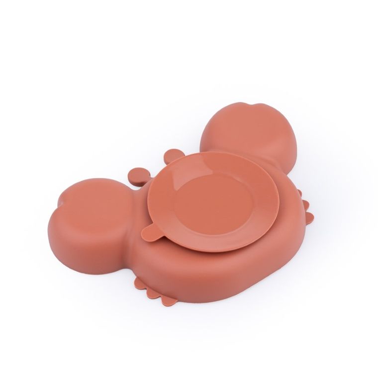 GiliGums, Krab, talerz, ceglasto-biały