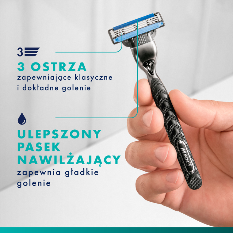 Gillette, Mach3, wymienne ostrza do maszynki do golenia, 2 szt.
