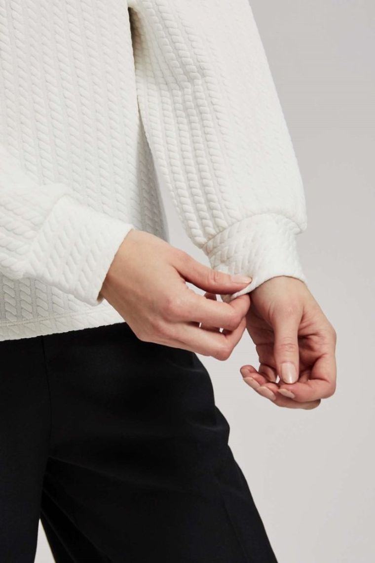 Golf damski, biały, Moodo