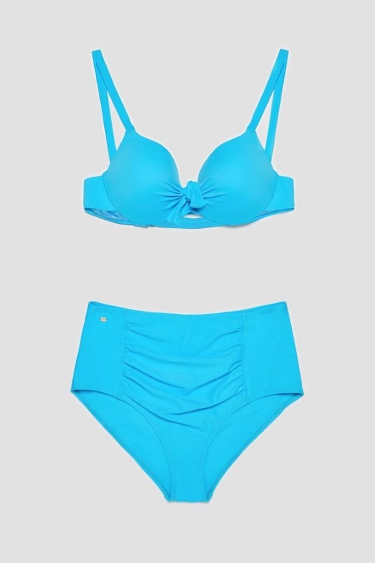 Góra od bikini damska, niebieska, Moodo