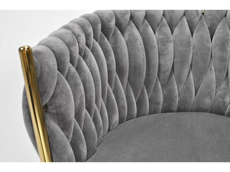 Gordon Trade, Glamour, krzesło welurowe, szare