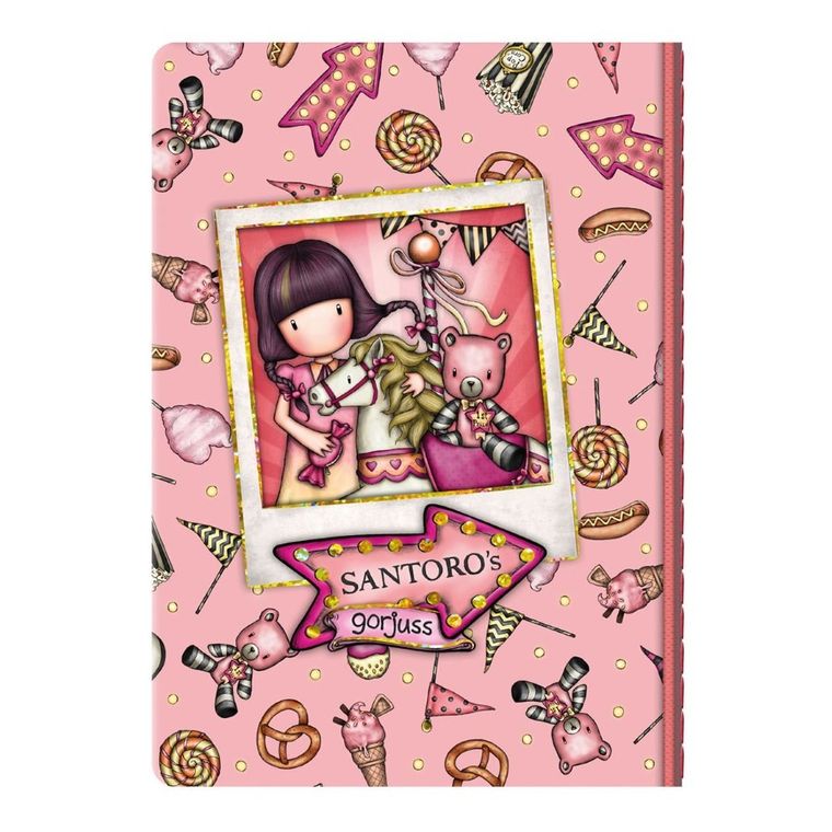 Gorjuss, Fairground, Carousel, mały notes z naklejkami