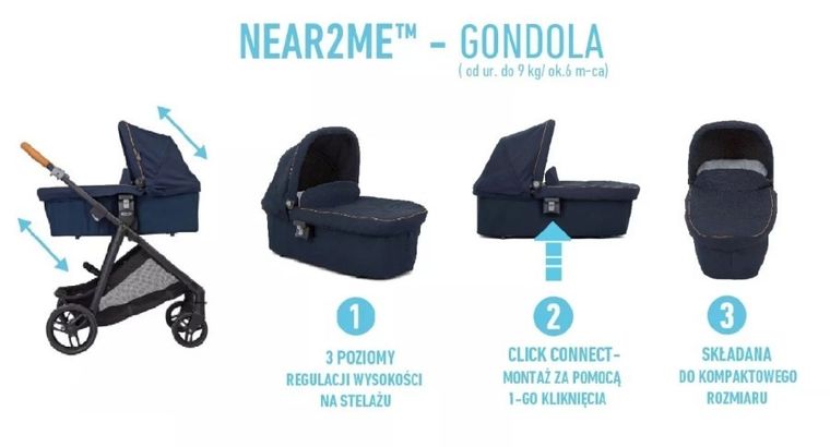 Graco, Near2Me Elite, gondola, Noir