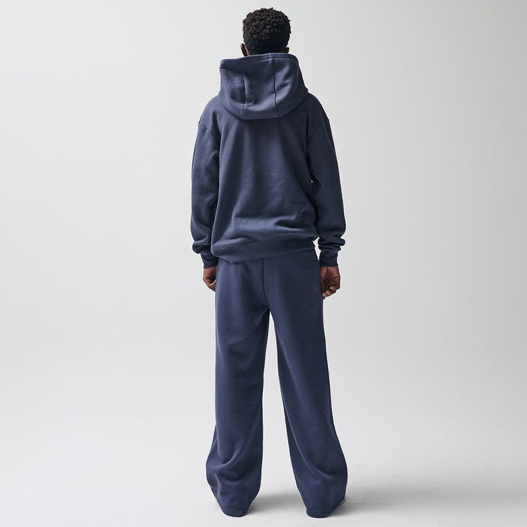 Granatowa bluza basic z kapturem oversize NOWEAR