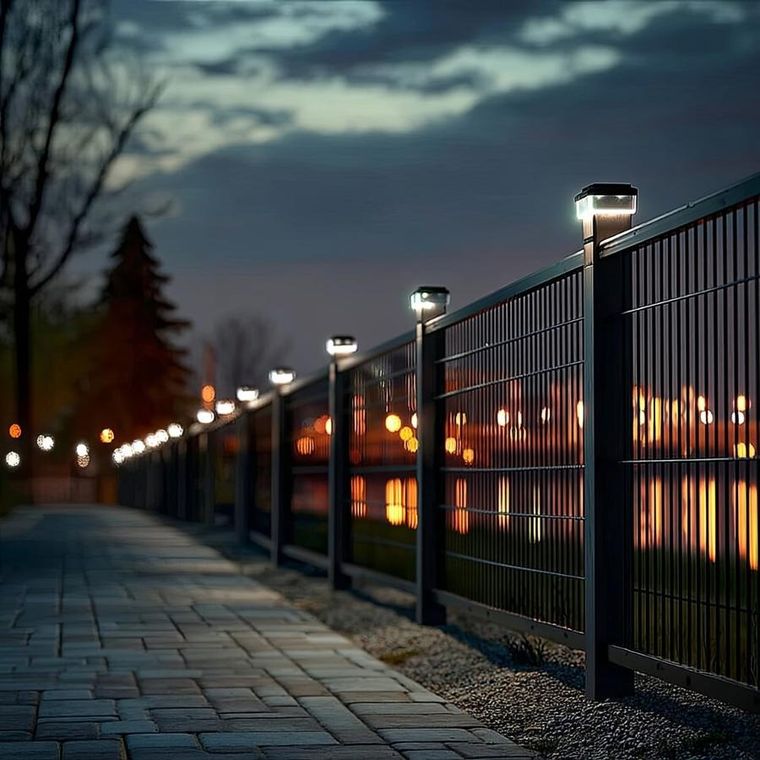 GreenBlue, lampa solarna LED na słupek, daszek kopertowy, 100-100 mm, 3200K GB128 WW